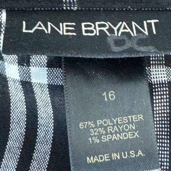 Lane Bryant Black/White Plaid Unlined Coat Sz 16 - Picture 5 of 6